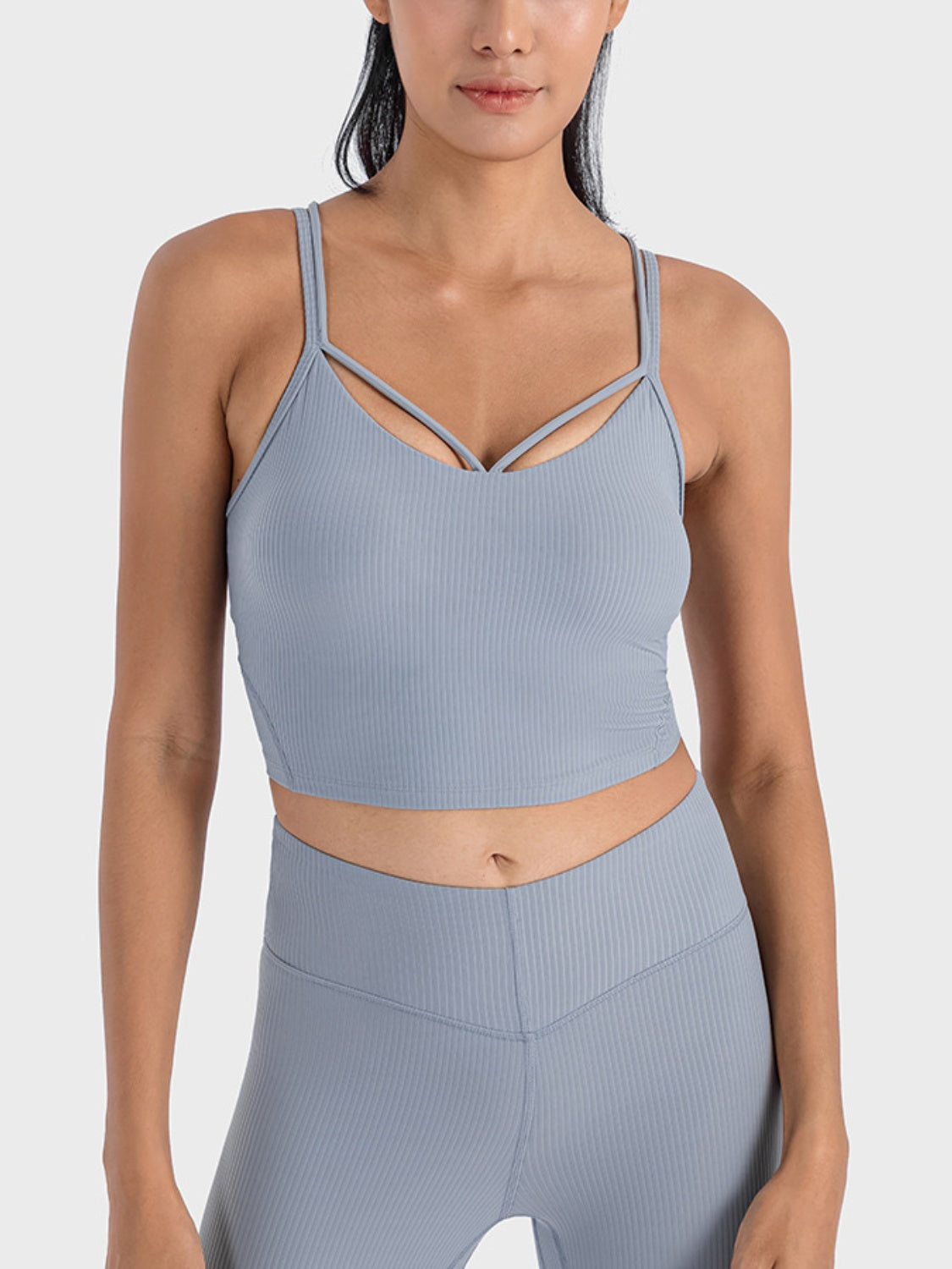 Ribbed Sweetheart Sports Bra