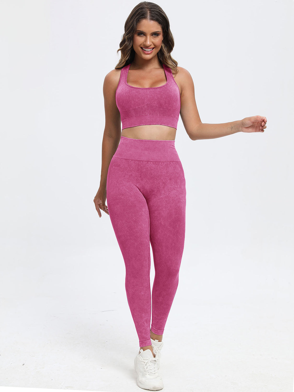 Acid Wash Activewear Set