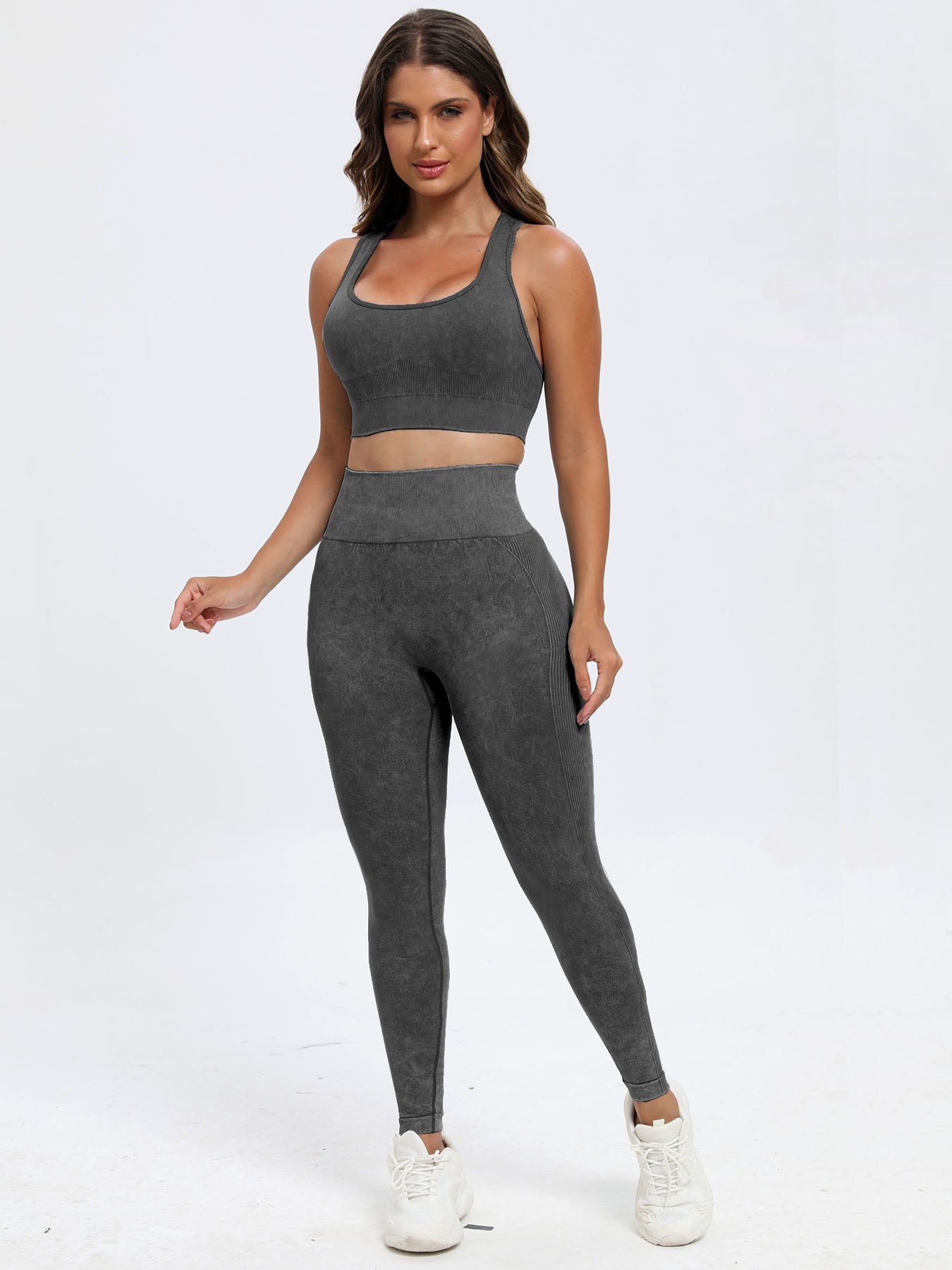 Acid Wash Activewear Set