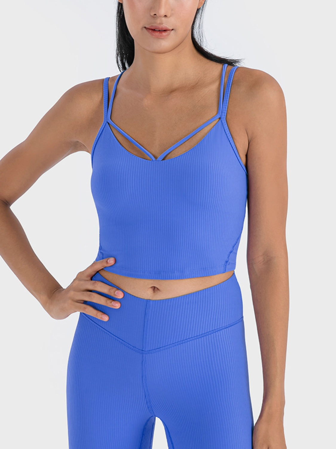 Ribbed Sweetheart Sports Bra