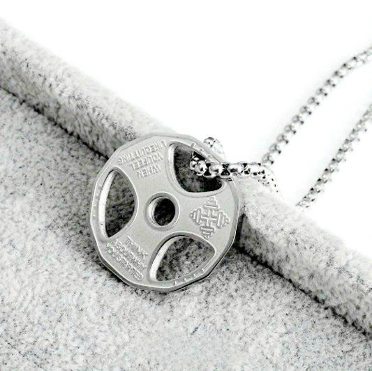 Weight plate charm necklace- accessories for fit girls