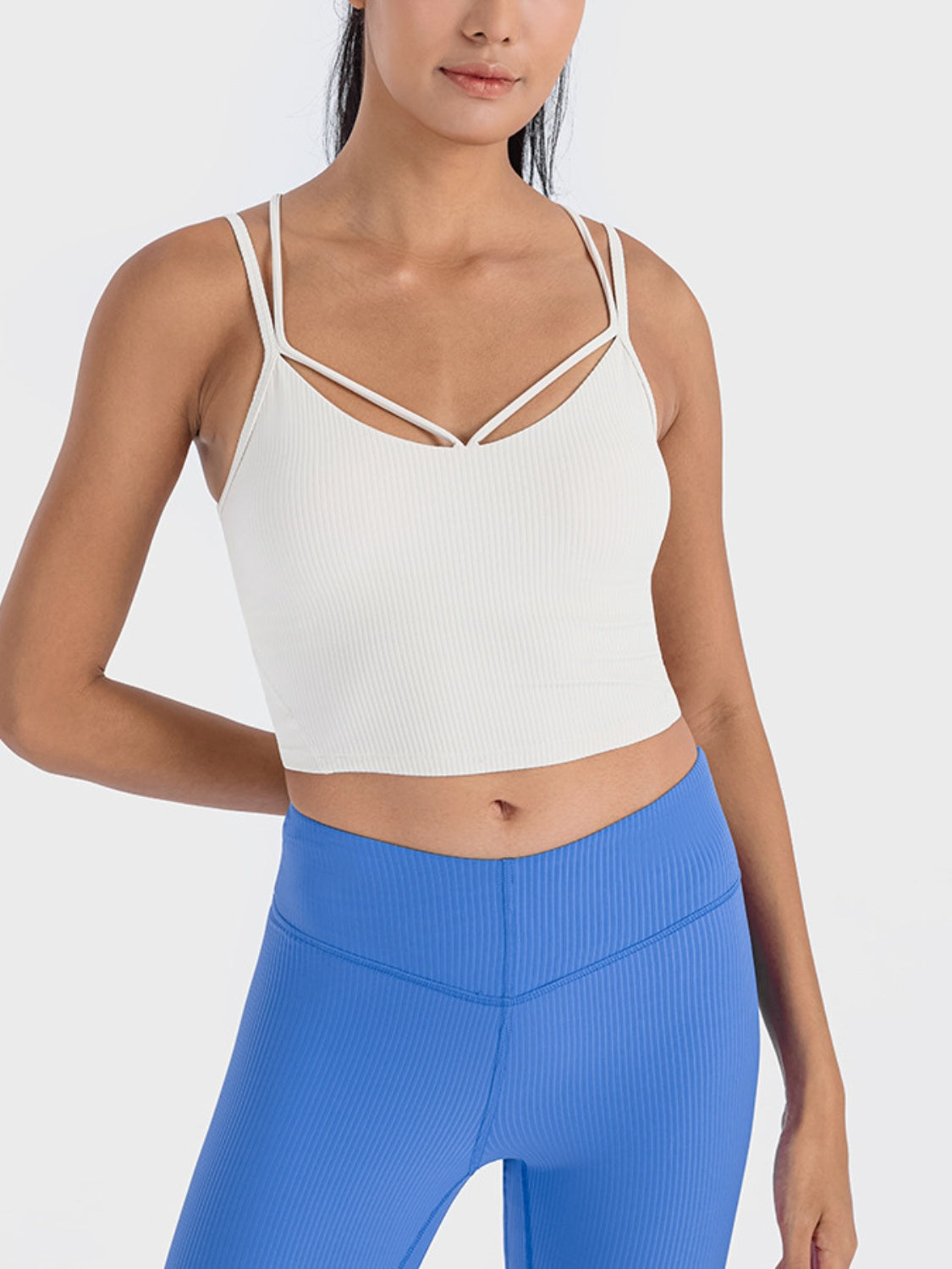 Ribbed Sweetheart Sports Bra