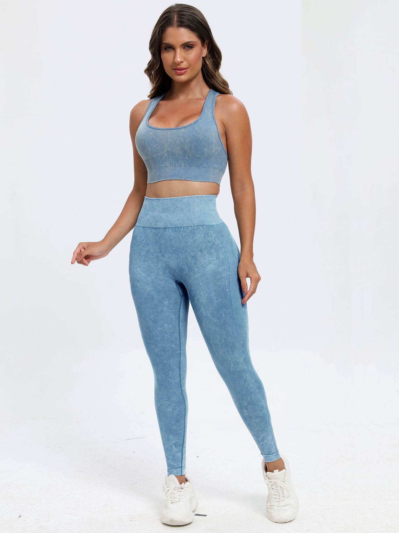 Acid Wash Activewear Set