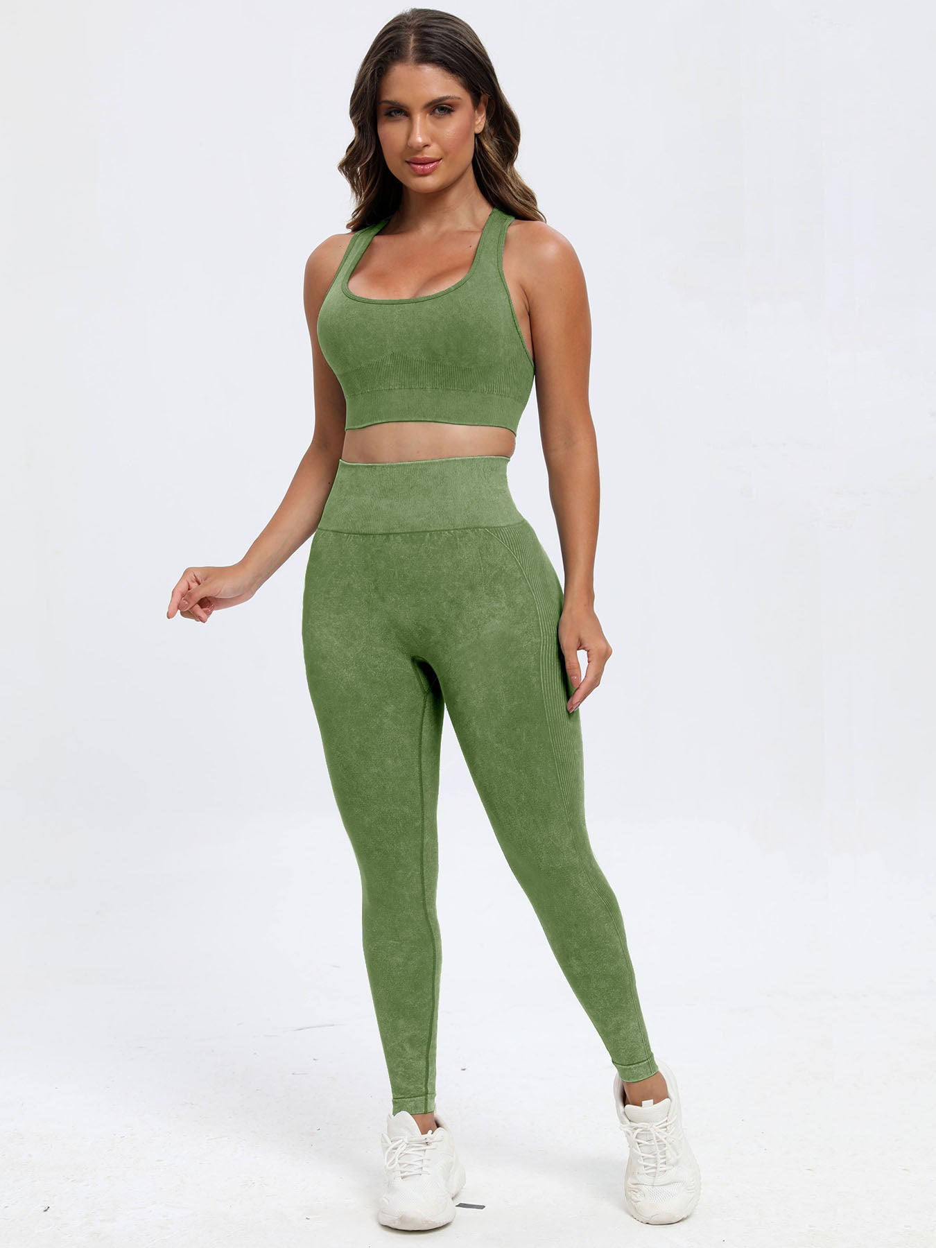 Acid Wash Activewear Set