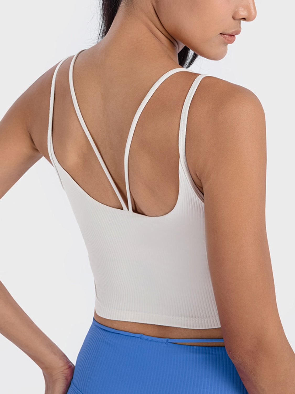 Ribbed Sweetheart Sports Bra