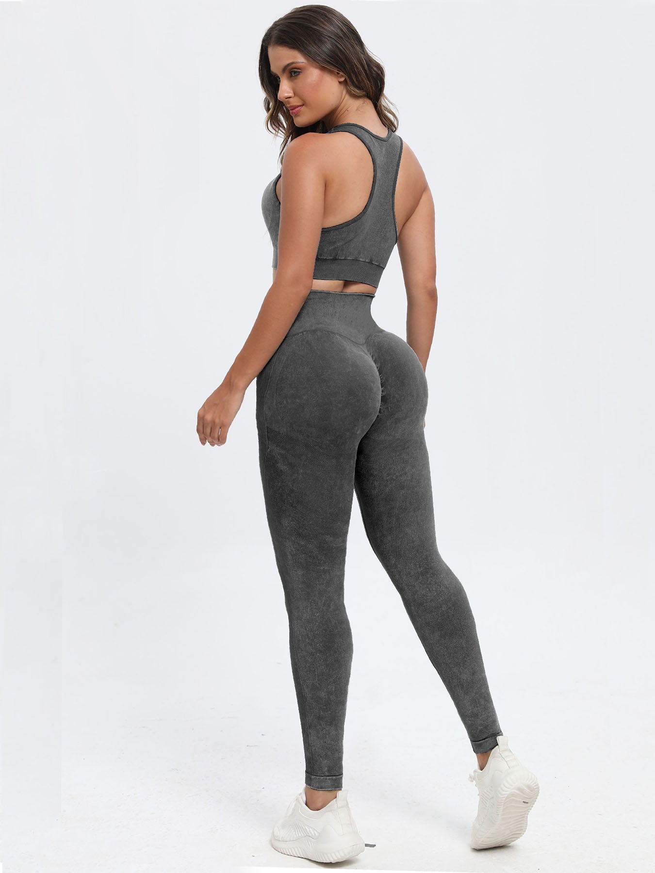 Acid Wash Activewear Set